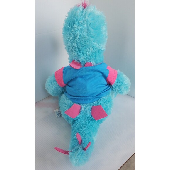 BAB Build a Bear Workshop Dinosaur TURQUOISE Pink Blue STEGOSAURUS 18” Plush Toy - Picture 5 of 12